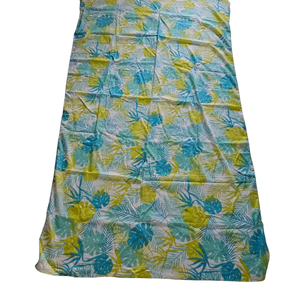 West Indies Wear Aqua Tropical Floral Scarf/ Beach Cover - Picture 2 of 11